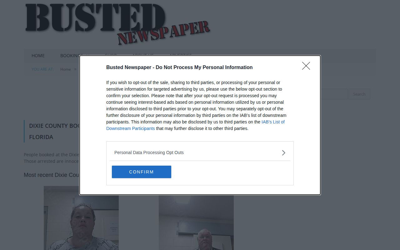Unofficial Busted Newspaper Dixie County mugshot news archive